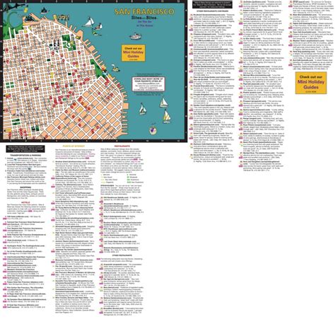 Downtown San Francisco Restaurants, Hotels and Sightseeing Map ...