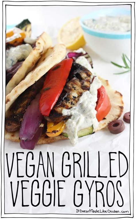 Vegan Grilled Veggie Gyros | Recipe | Healthy recipes, Vegetarian ...