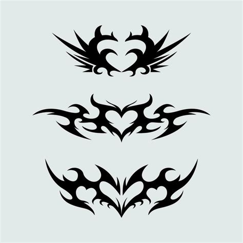 Heart tattoo sharp tribal vector simple and clean illustration editable 24187756 Vector Art at ...