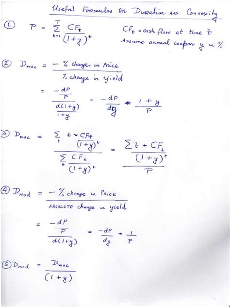 duration convexity formulas | PDF