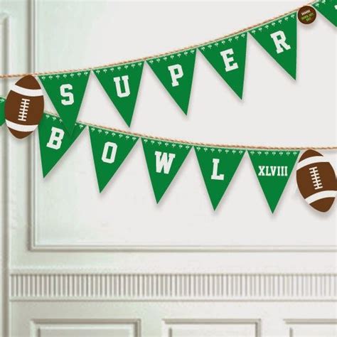 Printable super bowl banner | Superbowl party, Super bowl football party, Football decorations