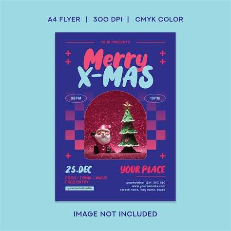 Premium PSD | Christmas party flyer
