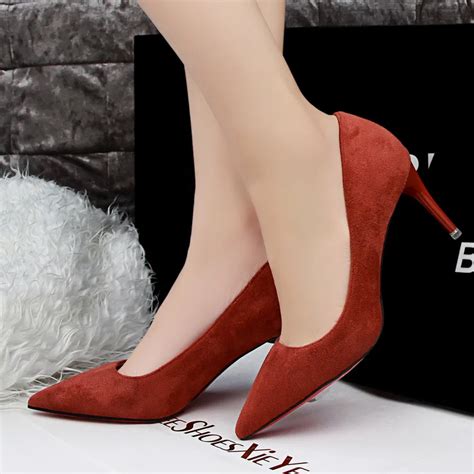 2016 new red bottom high heels shoes woman high heel ladies women pumps red sole wedding sexy ...