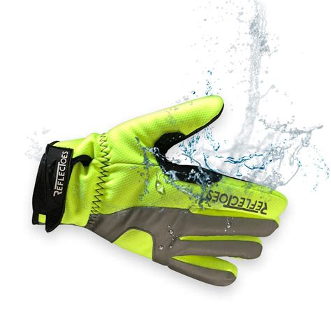 Fluorescent Reflective Winter Gloves High Viz for Cycling, Running, and ...