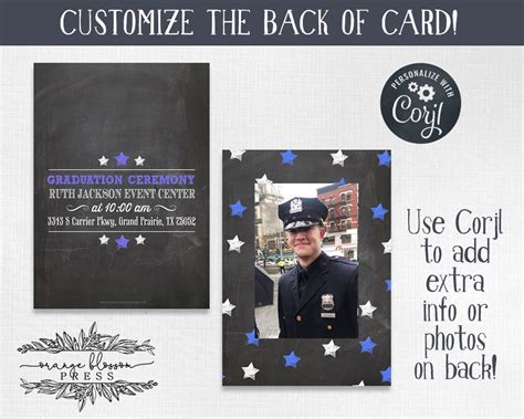 Police Academy Graduation Invitation Customize for Sheriff - Etsy