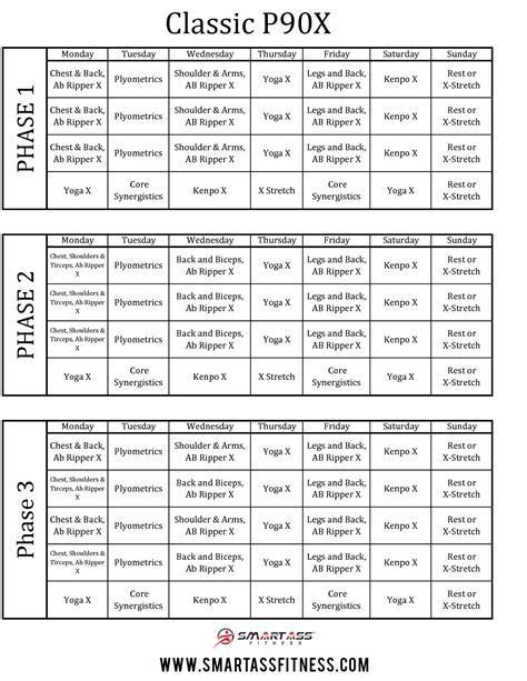 P90X Schedule- Need to get back into this. 12 week plan to get ready for bathing suit season ...