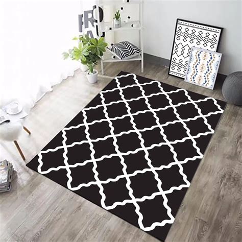 50*80cm Nordic style 3D printed floor mats bedroom living room bedside coffee table yoga mat ...