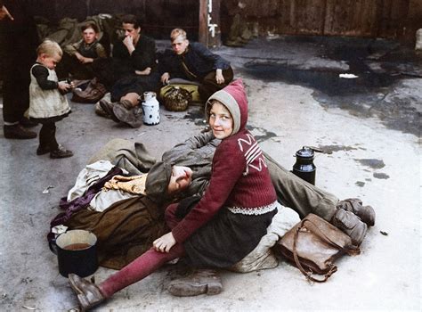 13 Fascinating Colorized Photos of Refugees During World War II ~ vintage everyday