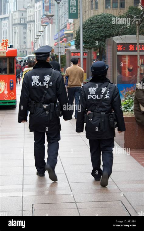 Police Officers Shanghai China Stock Photo - Alamy