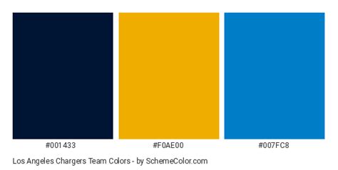 Los Angeles Chargers Team Color Scheme » Brand and Logo » SchemeColor.com