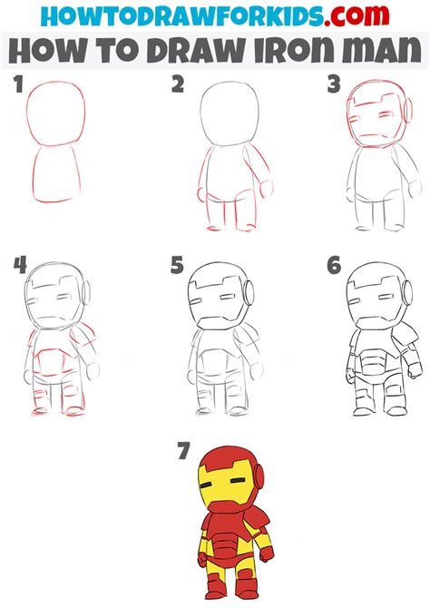 Full Body Iron Man Drawing For Kids - pic-slobberknocker