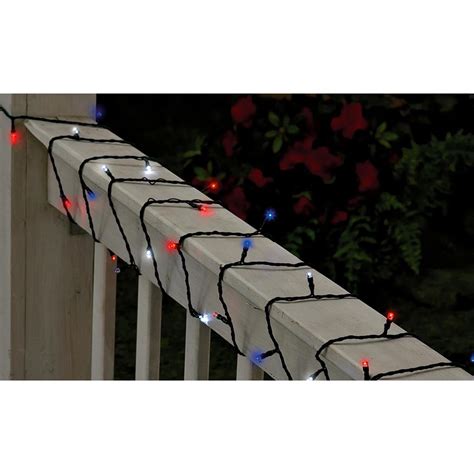 Red, White and Blue Solar String Lights - 136088, Solar & Outdoor ...