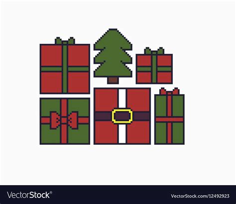 Pixel art gifts Royalty Free Vector Image - VectorStock