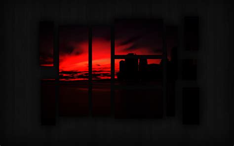 Manhattan Sunset Wallpaper - Dark by RubiksMaster110 on DeviantArt