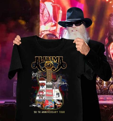 Best Guitar Alabama Band Signatures 50th Anniversary Tour Shirt, hoodie ...