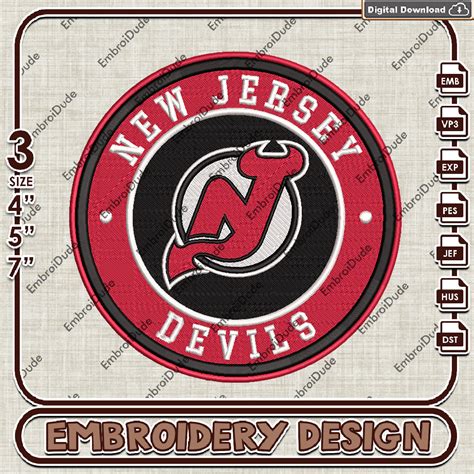 New Jersey Devils NHL Team Embroidery Design, NHL Logo Embro | Inspire ...