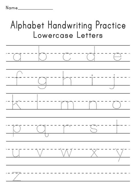 Lower Case Alphabet Printable Traceable