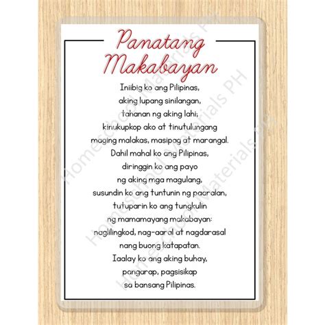 Panatang Makabayan Activities