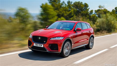 Jaguar F-PACE SVR | 2019MY (Color: Firenze Red) | Front Three-Quarter