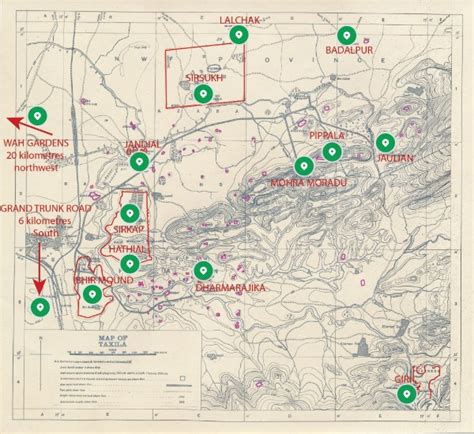 Map of Taxila