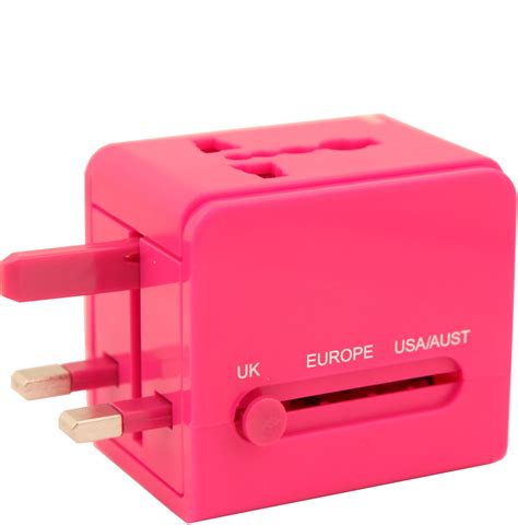 Universal Travel Adapter - its compact & portable but best of all, it comes in bright colors ...