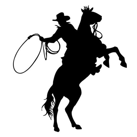 Rodeo Cowboy Silhouette Vinyl Decal – Wild West Living