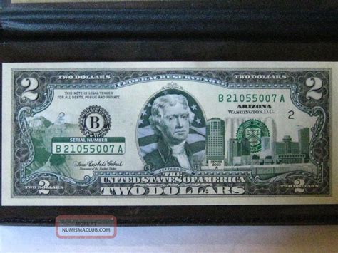 Commemorative Two Dollar Bill, Thomas Jefferson, With Case,