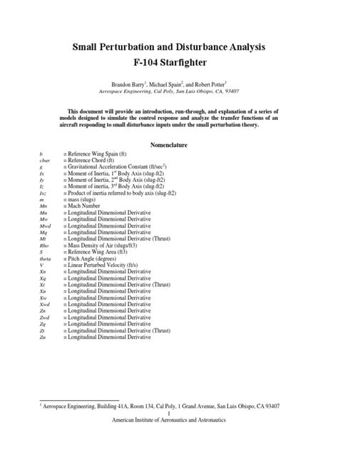 Aerospace Engineering Controls | PDF | Flight Dynamics (Fixed Wing Aircraft) | Flight Control ...