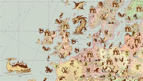 Map of mythological europe | Amazing Tales