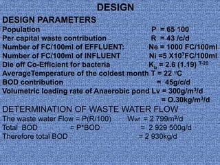 Waste Stabilisation pond design | PPT