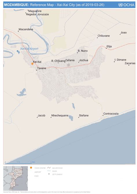 Mozambique: Reference Map - Xai-Xai City (as of 26 Mar 2019 ...