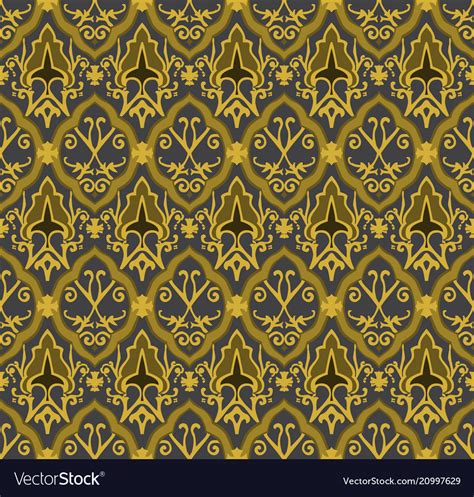 Gold royal pattern seamless background Royalty Free Vector