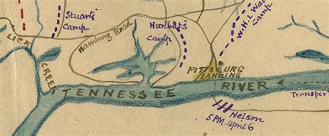 Shiloh, Tennessee Hand Drawn Battle Map – Battle Archives