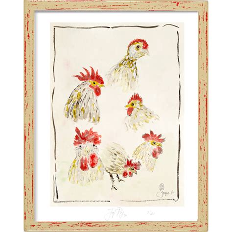 “Chicken Portraits” Signed Jacques Pepin Limited Edition Print