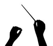 choir conductor choir silhouette - Clip Art Library