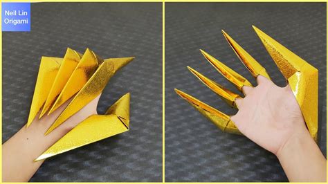 Easy Origami Tutorial- How to make Paper Claws - YouTube