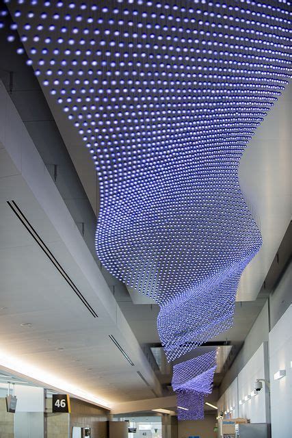 The Journey, by Jim Campbell, is made of 38,000 LED lights and extends ...