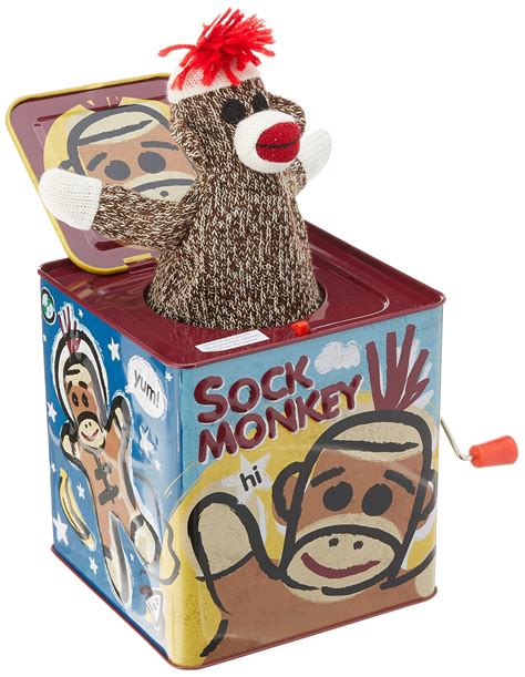 Buy Schylling SC-SMJB Sock Monkey Jack in The Box, Toy, Assorted Designs and Colours, 1 EA ...