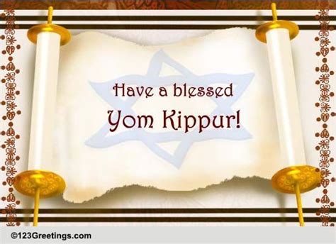 Blessed Yom Kippur Greeting... Free Yom Kippur eCards, Greeting Cards | 123 Greetings