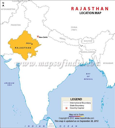 Rajasthan Location Map India