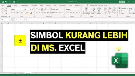 Cara Buat Simbol Kurang Lebih Di Excel Dehaliyah