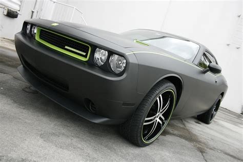 Dodge Challenger Fort Lauderdale Matte Black Car Wrap | Car Wrap Solutions