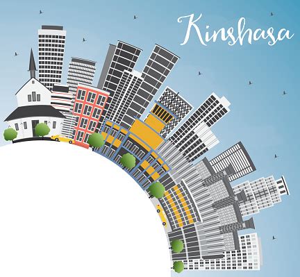 Kinshasa Skyline With Gray Buildings, Blue Sky And Copy Space. Stock Vector | Royalty-Free ...