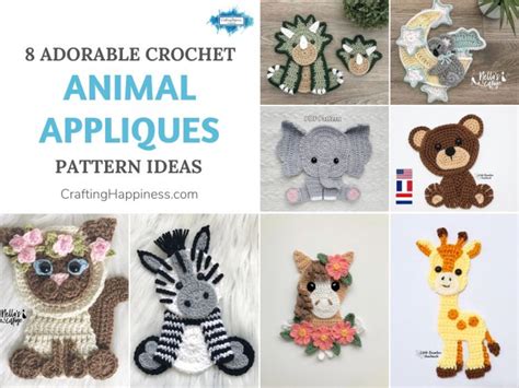 8 Adorable Crochet Animal Applique Pattern Ideas - Crafting Happiness