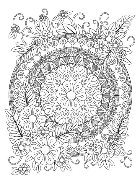 Stress Relief Coloring Pages For Adults Mandala / Drawings Anti Stress Relaxation Printable ...