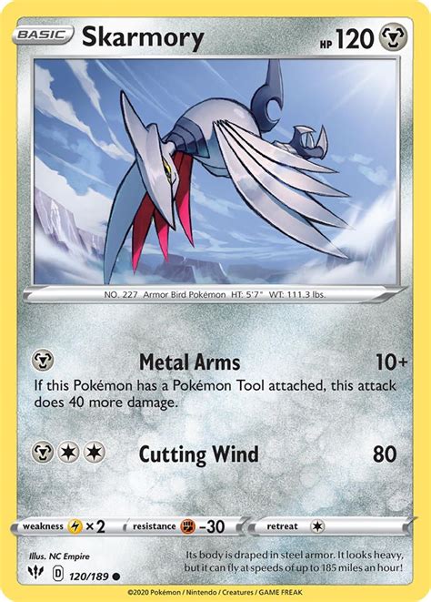 skarmory ‹ Page 2 of 2 ‹ PkmnCards | Pokemon, Shield, Bird pokemon