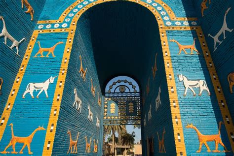 A picture taken on June 29, 2019 shows the the Ishtar Gate at the ancient archaeological site of ...