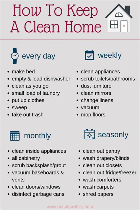 10+ Amazing Easy To Follow Free Printable Cleaning Schedule Templates