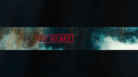 Free Top Secret YouTube Banner Template | 5ergiveaways