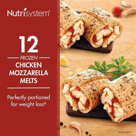 Nutrisystem Frozen Chicken Mozzarella Lunch Melt, 3.8 Oz, 12 Count - Walmart.com - Walmart.com